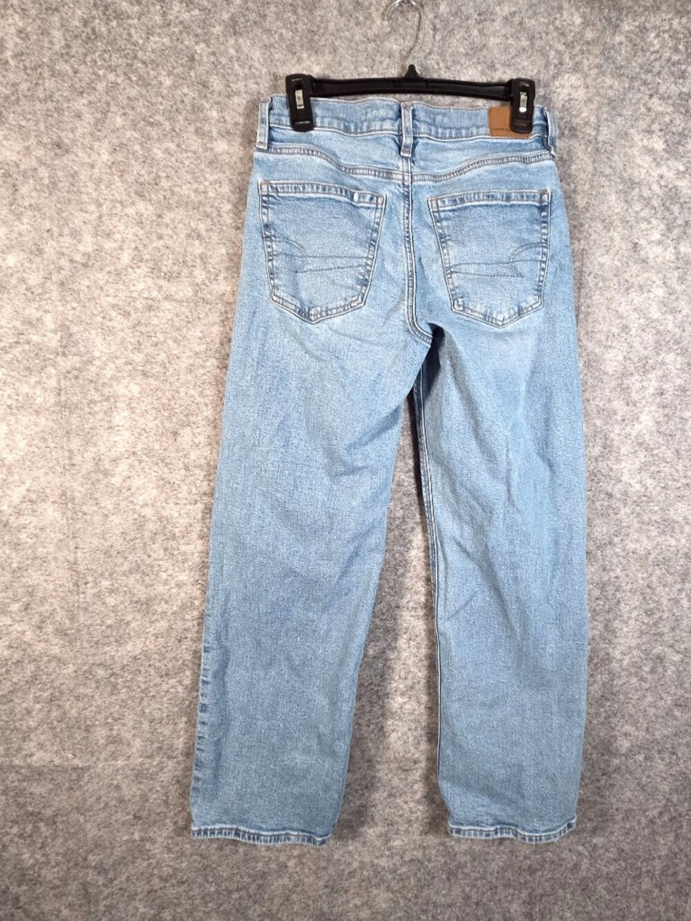 American Eagle Light Wash Jeans Size 2 High Rise Wide Leg Y2K - Picture 7 of 10